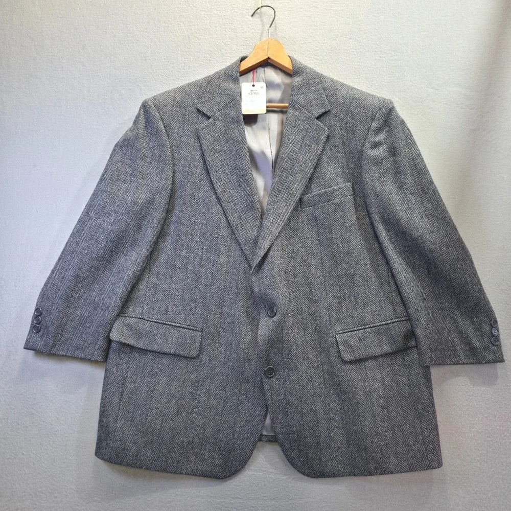 Rafael Men's‎ 100% Wool Gray Sports Coat / Blazer Size Portly 43S NWOT